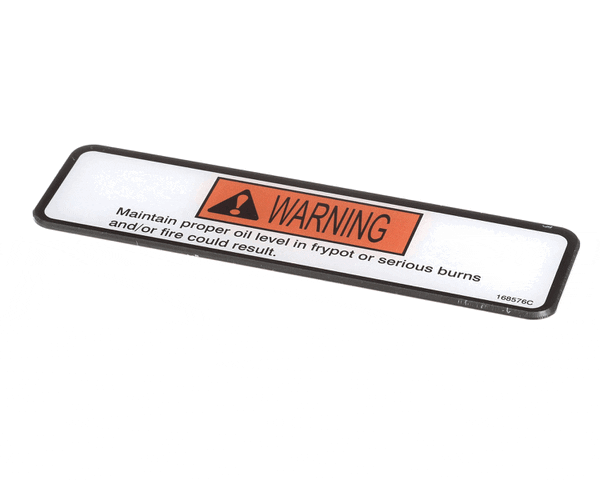 Henny Penny 168576 Label-Danger Shortening-Evol (HEN168576) Each