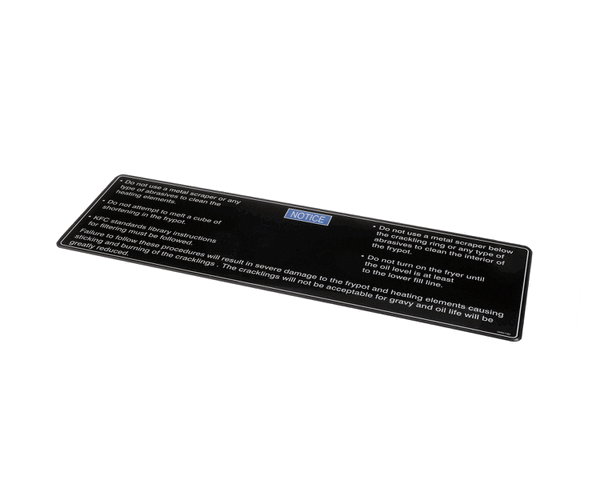 Henny Penny 170332 Label-Shortening Melt,Gm,V (HEN170332) Each