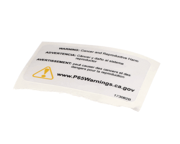 Henny Penny 173082 Label-Warning P65 (HEN173082) Each