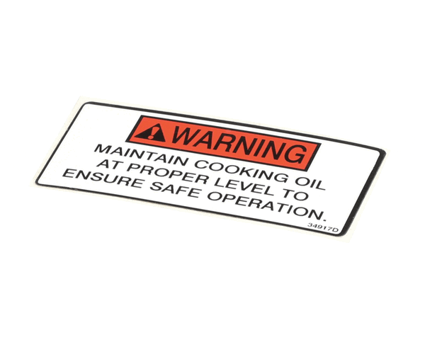 Henny Penny 34917 Label-Oil Level Warning (HEN34917) Each