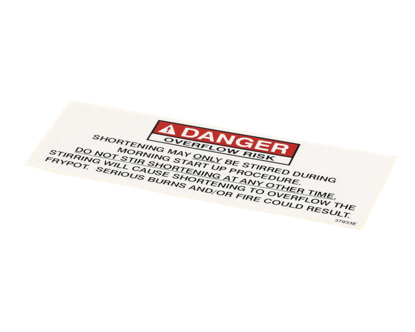 Henny Penny 37933 Label-Danger Stirring (HEN37933) Each
