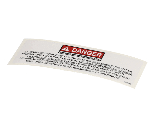 Henny Penny 37989 Label-Danger Stirring Fre (HEN37989) Each