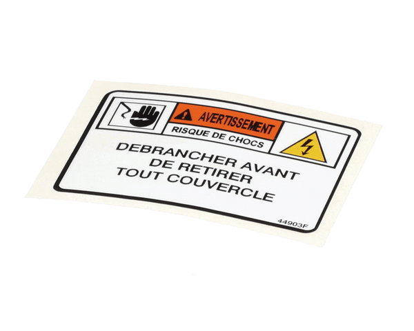 Henny Penny 44903 Label-Warn. Disc. Power French (HEN44903) Each