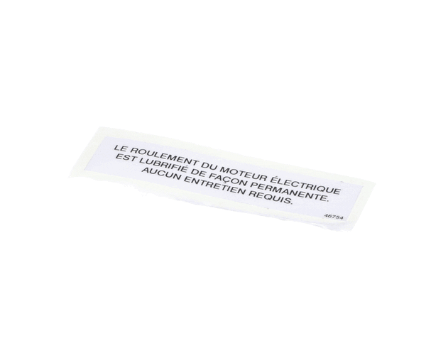 Henny Penny 46754 Label-Elec.Mtr French (HEN46754) Each