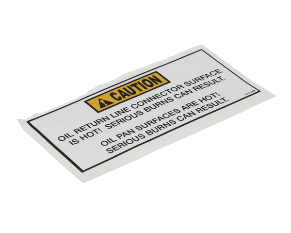 Henny Penny 61534 Label-Caution Oil Return Line (HEN61534) Each