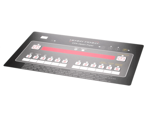 Henny Penny 61575 Decal-Cfa 12 Button Control (HEN61575) Each