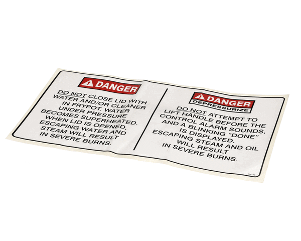 Henny Penny 96618 Operation Hazard Label (HEN96618) Each