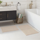 Arkwright Home® Host & Home Cotton 2pc Bath Mat Set 17x24/20x32, Almond Milk, 4/Case Sets (HH-BM-2PK-BG) Case of 4 Sets