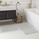 Arkwright Home® Host & Home Cotton 2pc Bath Mat Set 17x24/20x32, Light Gray, 4/Case Sets (HH-BM-2PK-GY) Case of 4 Sets