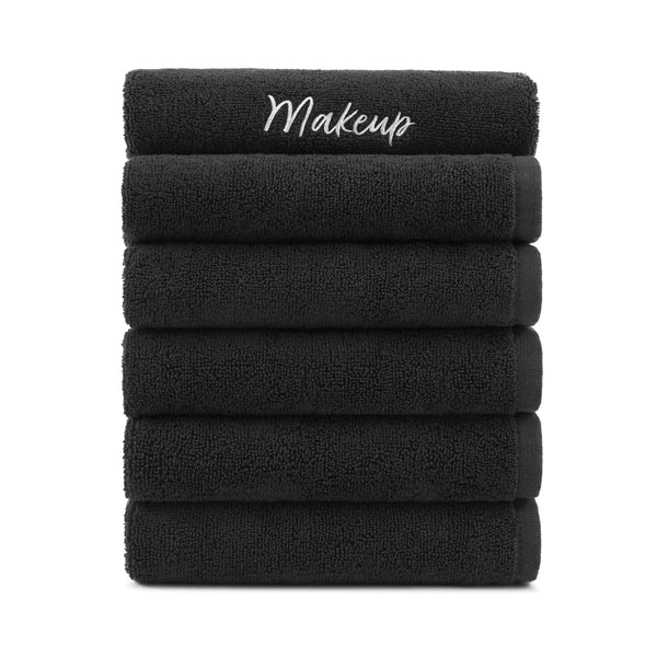 Host & Home Cotton Makeup Towel (11x17) Black (6/Pack) (P-HHMU-1117-BK) 6/PK