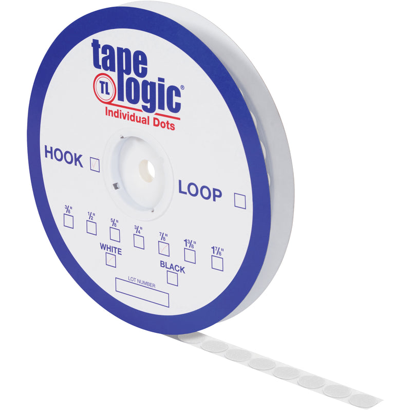 5/8" White Loop Tape Logic® Individual Tape Dots (HLT151) Case Of 1200