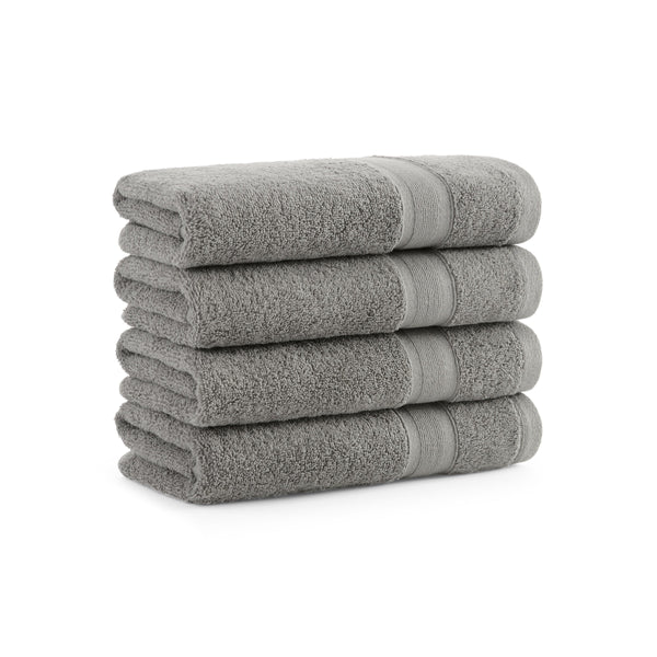 Aston & Arden Aegean Recycled Hand Towel 18x30 Dark Grey Solid (4/Pack) (P-HT-RO-1830-DG) 4/PK