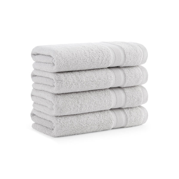 Aston & Arden Aegean Recycled Hand Towel 18x30 Light Gray Solid (4/Pack) (P-HT-RO-1830-LG) 4/PK