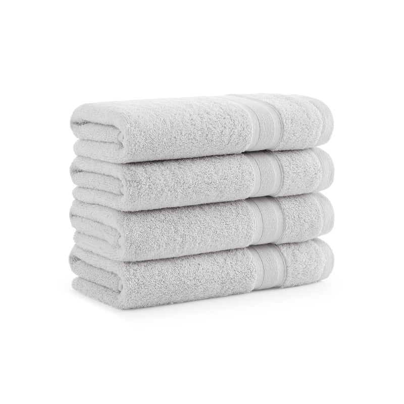 Aston & Arden Aegean Recycled Hand Towel 18x30 Light Gray Solid (4/Pack) (P-HT-RO-1830-LG) 4/PK