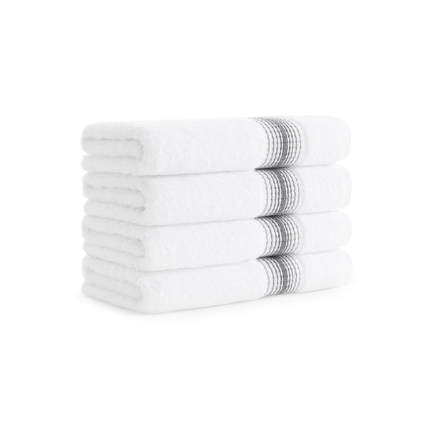 Aston & Arden Turkish Striped Hand Towel 18x32 Pewter (4/Pack) (PNP-HT-STT1832-54PTR) 4/PK