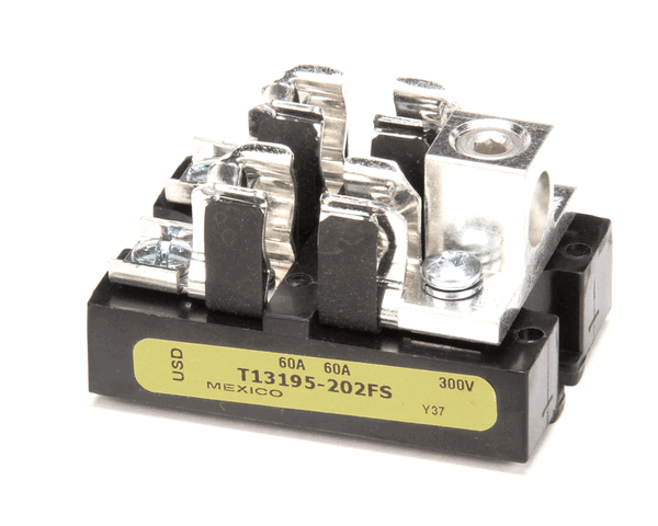 Hatco 02.41.001.00 Fuse Block 60A 300V 2P 2/0 Lug (HT02-41-001-00) Each