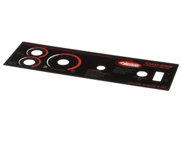Hatco 07.01.255.00 Control Plate,Tq Standard (HT07-01-255-00) Each