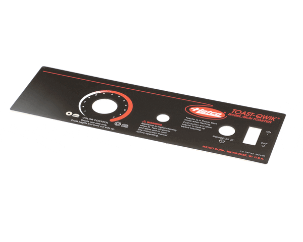 Hatco 07.01.289.00 Control Plate,Tq Bagel,No Heat (HT07-01-289-00) Each