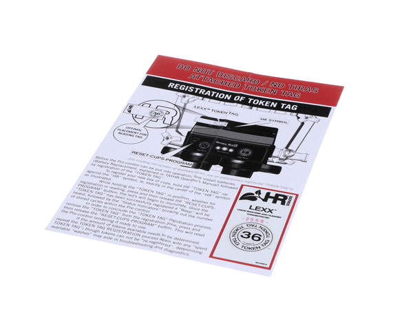 Hydra Rinse Hr-Kt-0233 Token Tag Replacement (HYRHR-KT-0233) Each