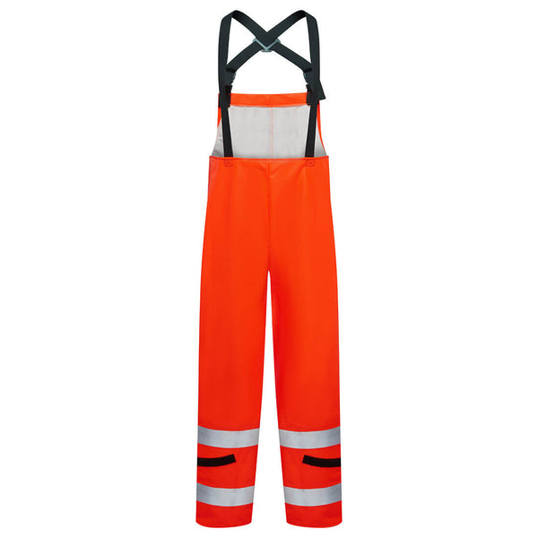 Portwest® FlexArc 10oz Polyurethane/FR Cotton Bib Pants, Orange, Size XL (I7215BTORRXL) Each