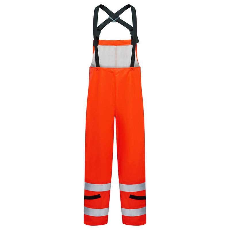 Portwest® FlexArc 10oz Polyurethane/FR Cotton Bib Pants, Orange, Size XL (I7215BTORRXL) Each