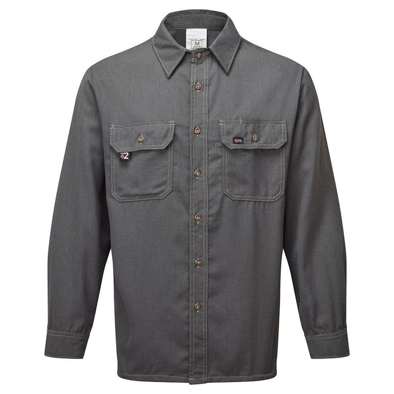 Portwest® Westex DH Air 5.5oz Deluxe Work Shirt, Gray, Size S (IDHP650GRRS) Each