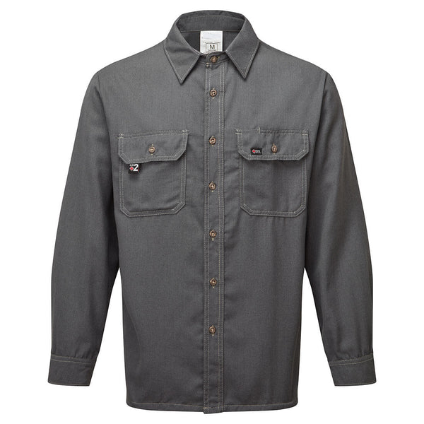 Portwest® Westex DH Air 5.5oz Deluxe Work Shirt, Gray, Size XXXL (IDHP650GRRXXXL) Each