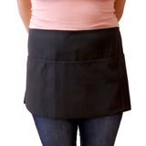 Hospeco® Mariposa Waist Apron 26x12 Black, Case of 48 (HOSWAISTAPRON-BLK-CS) Case of 48