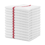 Hospeco® Qwick Wick Bar Mop Towel 30oz Red Stripe, Case of 60 (HOSN030-W65RD-5DZ) Case of 60