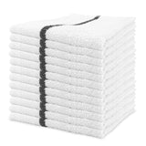 Hospeco® Qwick Wick Bar Mop Towel 30oz Black Stripe, Case of 60 (HOSN030-W65BLK-5DZ) Case of 60