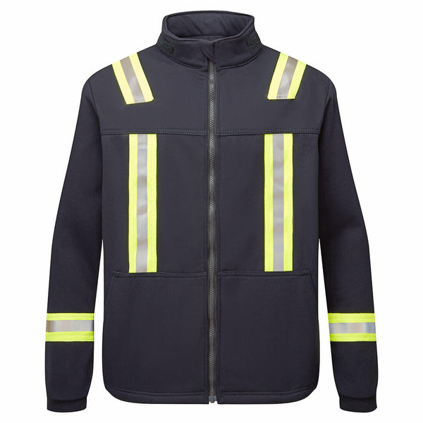 Portwest® Striped Fleece Full Zip Jacket, Navy, Size L (IOS324NARL) Each