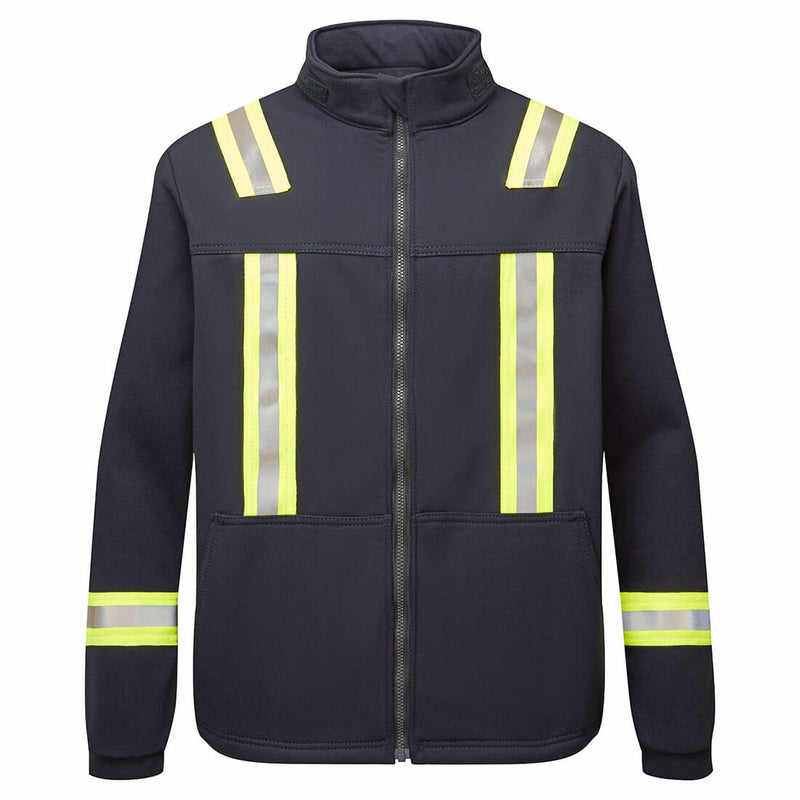 Portwest® Striped Fleece Full Zip Jacket, Navy, Size XXXL (IOS324NARXXXL) Each