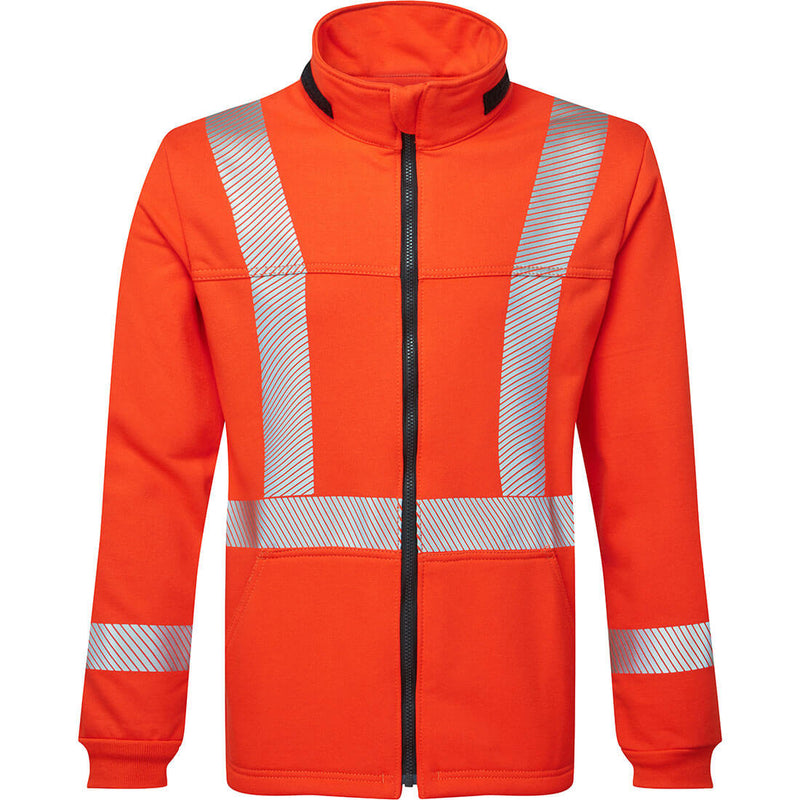 Portwest® Segmented Striped Fleece Full Zip Jacket , Orange, Size L (IOS329ORRL) Each