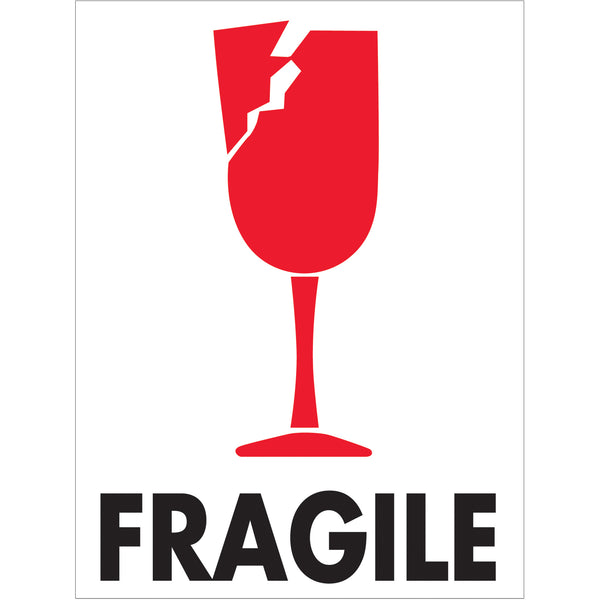 3 x 4" - "Fragile" Labels (IPM301) Roll Of 500