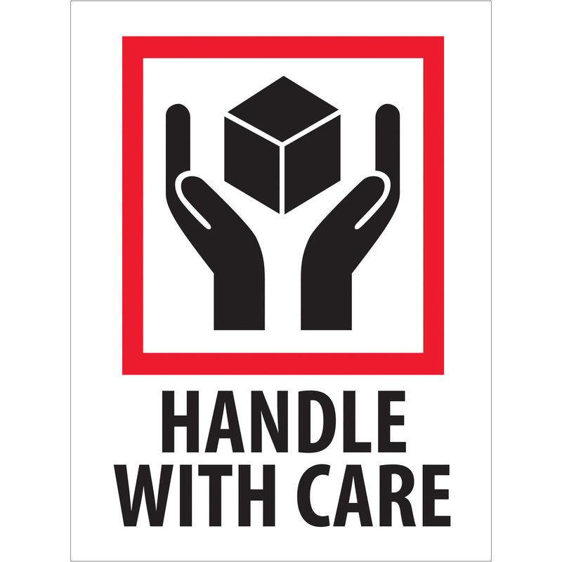 3 x 4" - "Handle With Care" Labels (IPM302) Roll Of 500