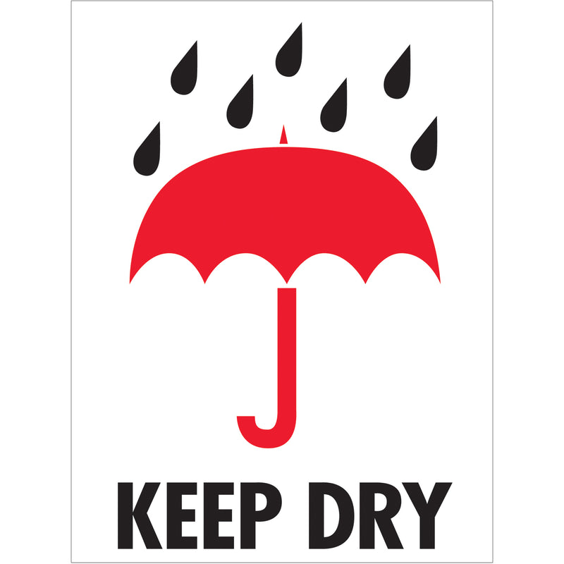 3 x 4" - "Keep Dry" Labels (IPM303) Roll Of 500