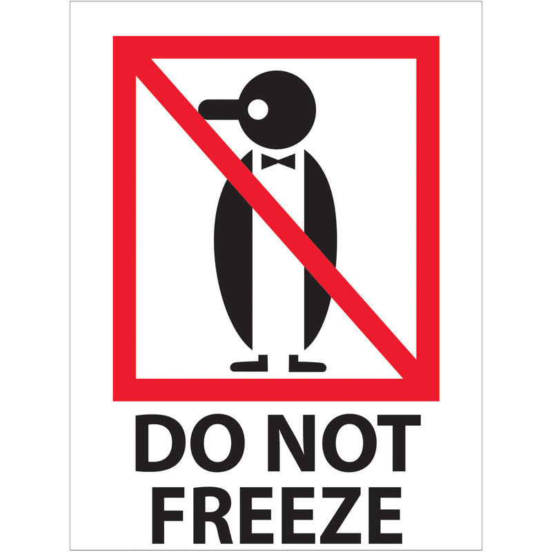 3 x 4" - "Do Not Freeze" Labels (IPM316) Roll Of 500