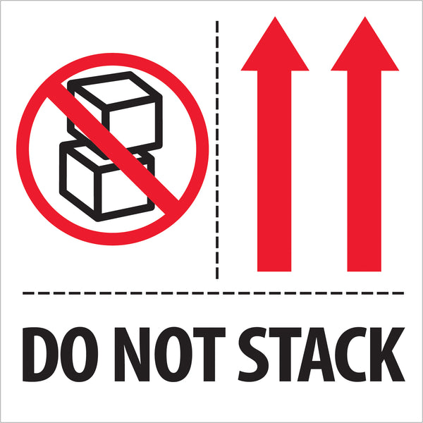 4 x 4" - "Do Not Stack" Labels (IPM324) Roll Of 500