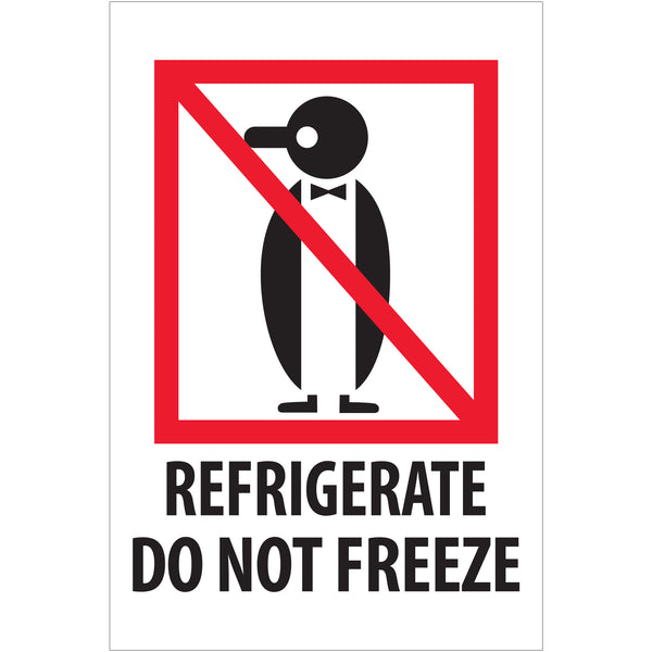 4 x 6" - "Refrigerate - Do Not Freeze" Labels (IPM505) Roll Of 500