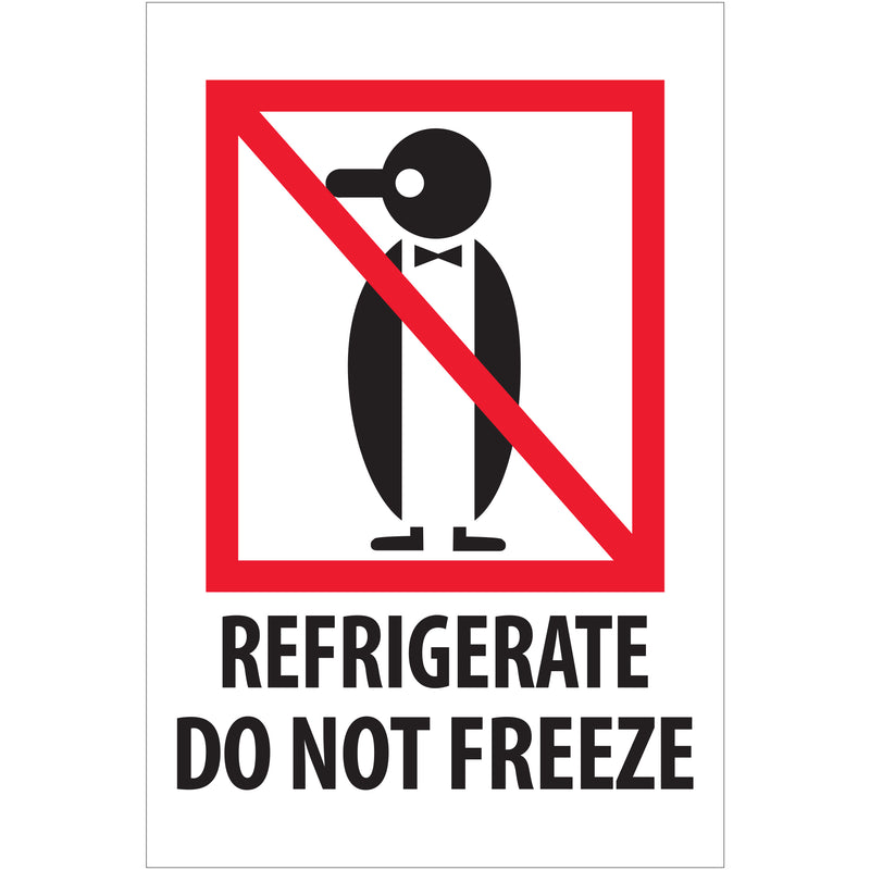4 x 6" - "Refrigerate - Do Not Freeze" Labels (IPM505) Roll Of 500