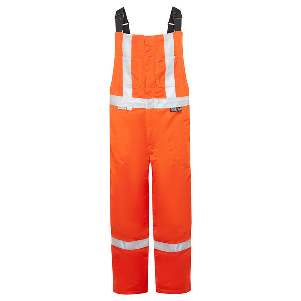 Portwest® Ultrasoft 9oz Hi-Vis Insulated Bib Pant , Orange, Size XXXL (IUS525ORRXXXL) Each