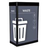 Ergocan® The Impact Ergocan Two-Stream Recycling Station - Quick Ship (QS-EC1119I-C-2) Each