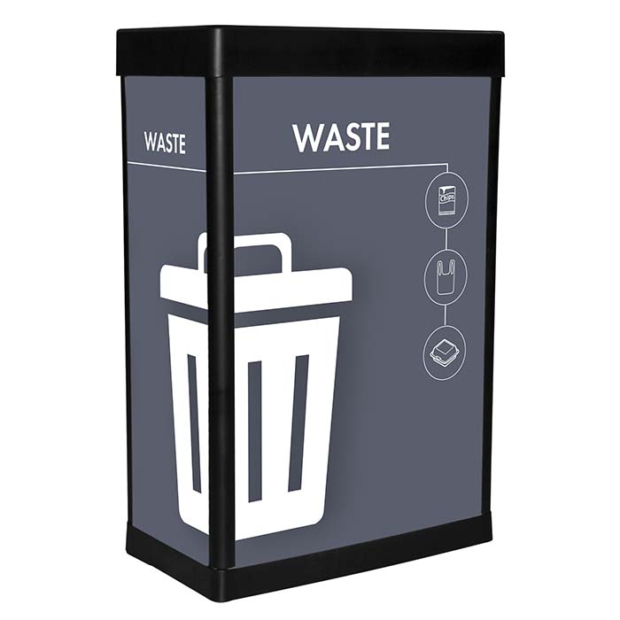 Ergocan® The Impact Ergocan Two-Stream Recycling Station - Quick Ship (QS-EC1119I-C-2) Each