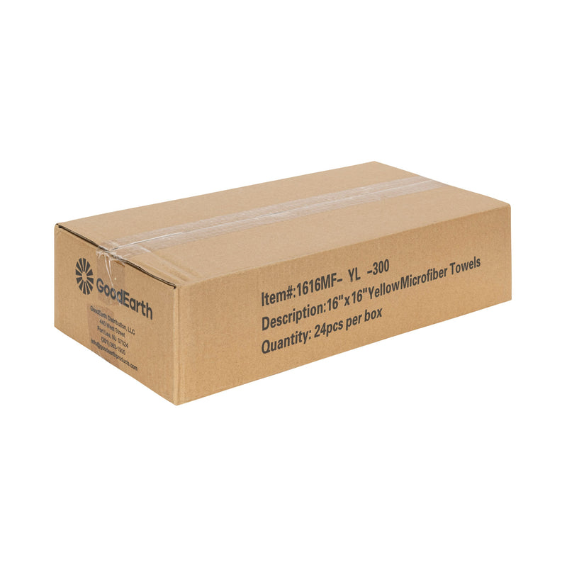 Microfiber Cloth 16X16 Yellow Box of 24