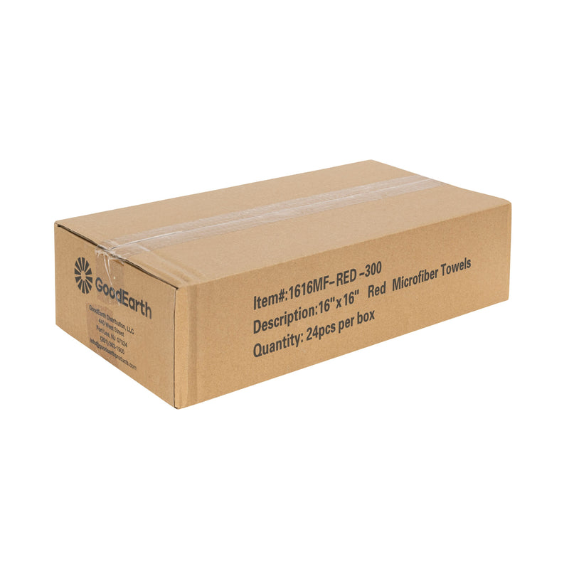 Microfiber Cloth 16X16 Red Box of 24