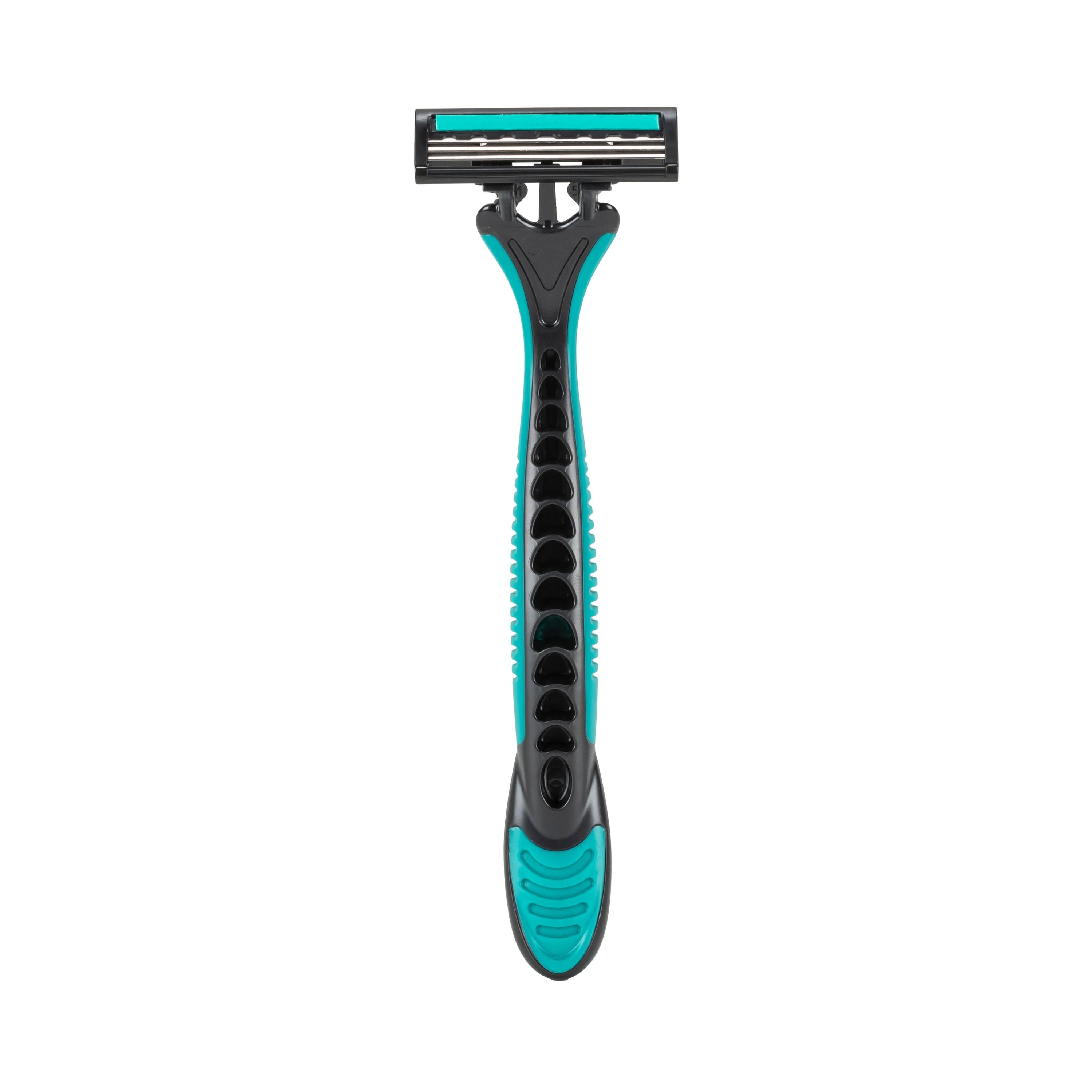 Green/Black Disposable Triple Blade Razors Box of 144 – GoodEarth Products