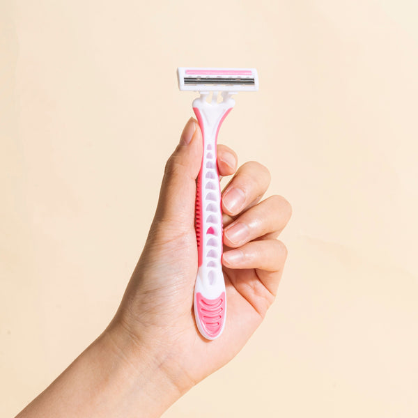 Pink/White Disposable Triple Blade Razors Box of 144