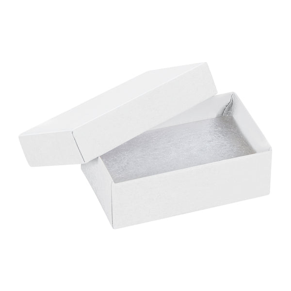 2 1/2 x 1 1/2 x 7/8" White Jewelry Boxes, Case Of 100 Case Of 100