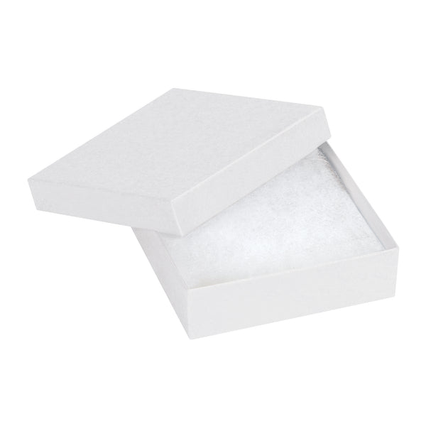 3 1/2 x 3 1/2 x 1" White Jewelry Boxes, Case Of 100 Case Of 100