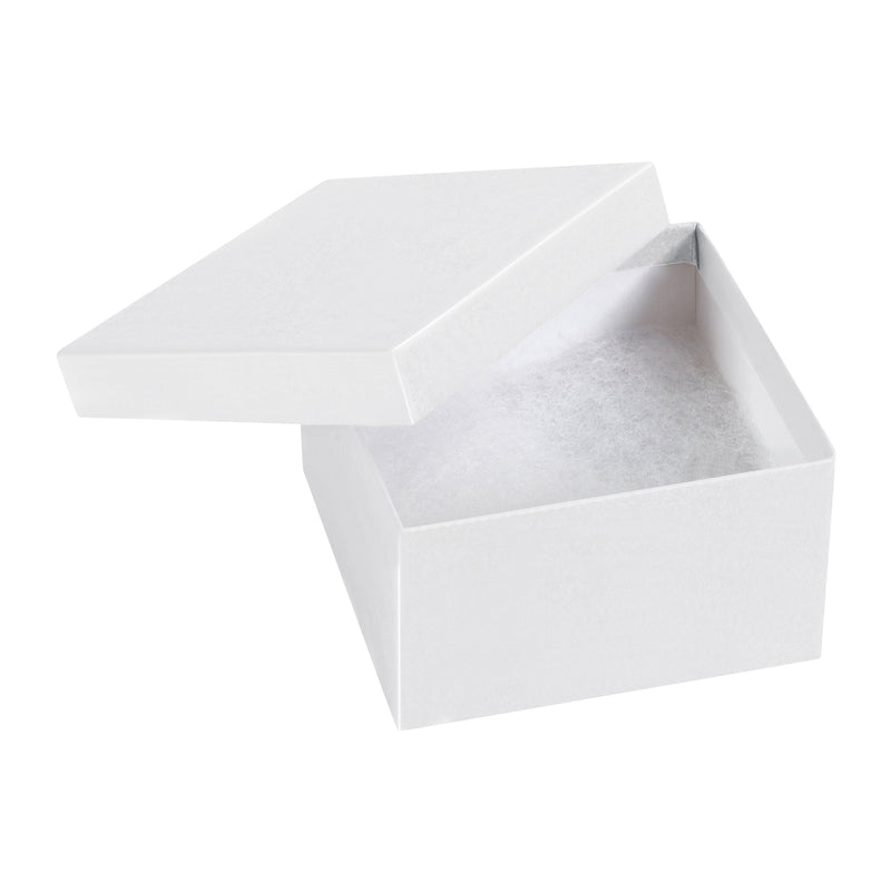 3 1/2 x 3 1/2 x 2" White Jewelry Boxes (JB332W) Case Of 100
